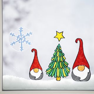 Weihnachtliche Fensterbilder mit Window Color