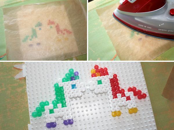 Hama Einhörner: Perlen bügeln Einhörner als Schlüsselanhänger selber machen