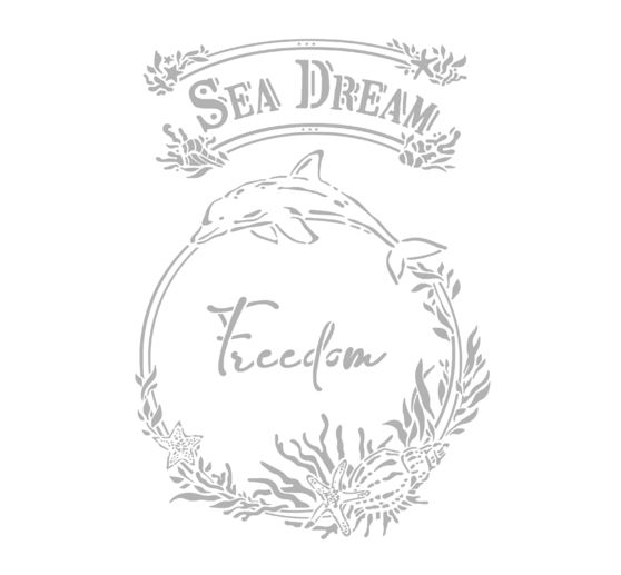 Stencil "Sea Dream", 21 x 29,7 cm