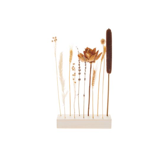 Rico Design Holzständer für Trockenblumen, 21 x 4 x 5 cm