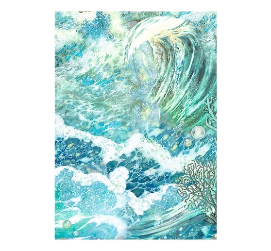 Motif straw silk paper backgrounds "Songs of the Sea"