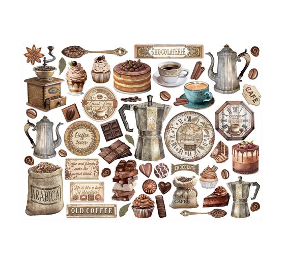 Punching motifs "Coffee and Chocolate"