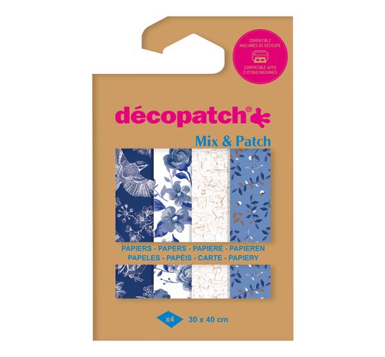 Décopatch Pocket Hot-Foil Collection Mix and Patch "Nature Royal Blue"