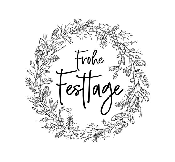 BUTTERER Stempel "Frohe Festtage"