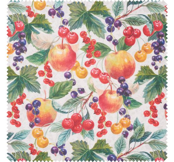 Motif fabric linen look "Summer fruit"