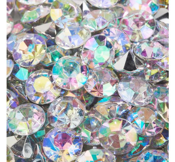 Mirror diamonds 10 mm, iridescent