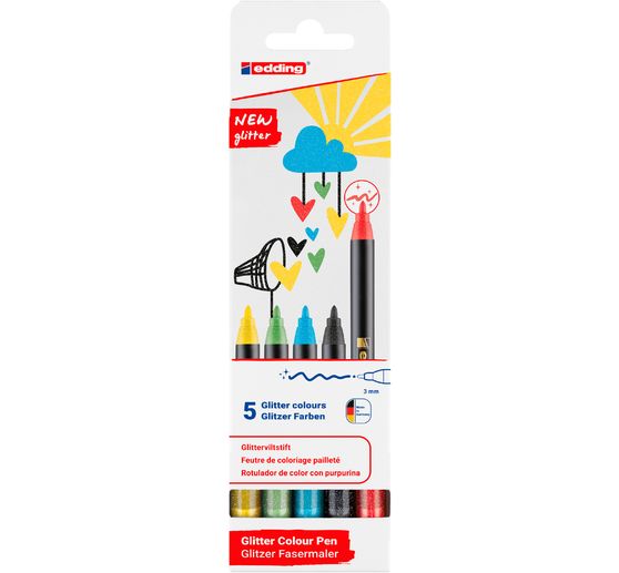 edding 1200 glitter felt-tip pens "Basic"