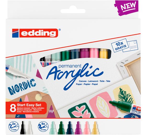 edding Acrylic "Acrylic marker - Nordic", set of 8