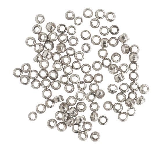 Crimp beads, round, Ø 1 mm