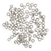 Crimp beads, round, Ø 1 mm Silver