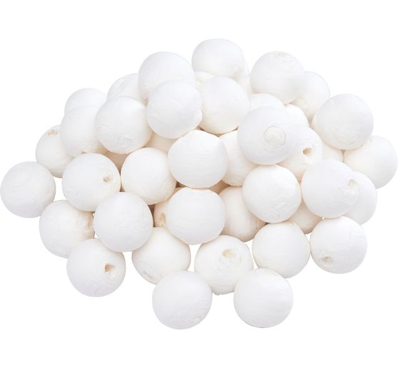 Cotton balls, white, Ø 15 mm, 50 pieces - VBS Hobby