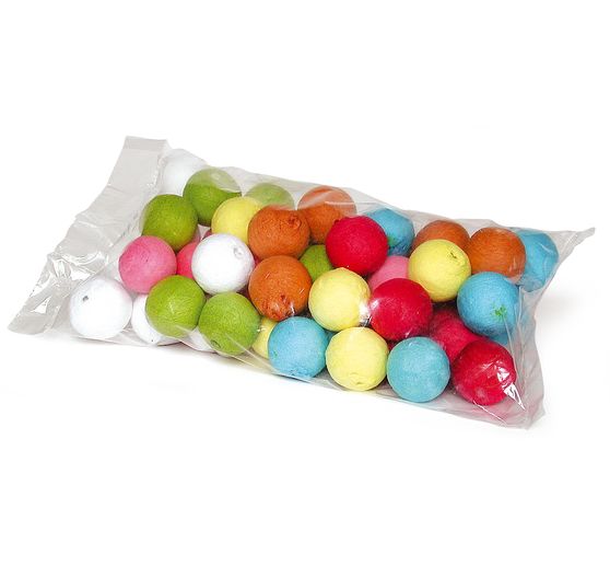 VBS Cotton wool balls "Color mix", 50 pieces