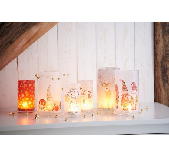 VBS Candles glass coaster, 5 pieces, Ø 10 cm