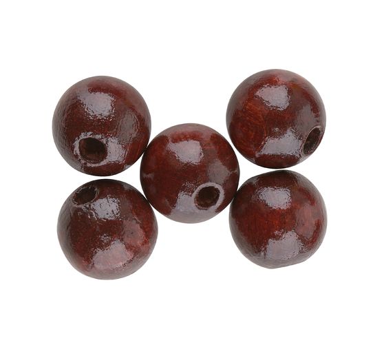 Wooden beads, Ø 10 mm, approx. 50 pieces
