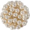 Glass wax beads, Ø 6 mm, 55 pieces Pearl White