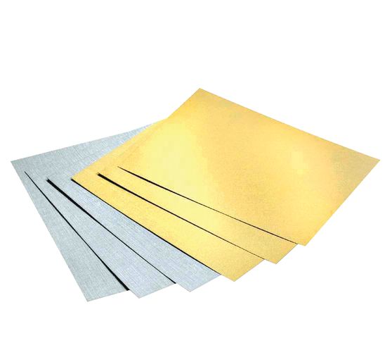 Fotokarton-Block Gold/Silber matt, DIN A4